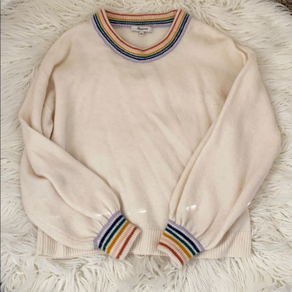 Madewell Sweater Rainbow Stripes